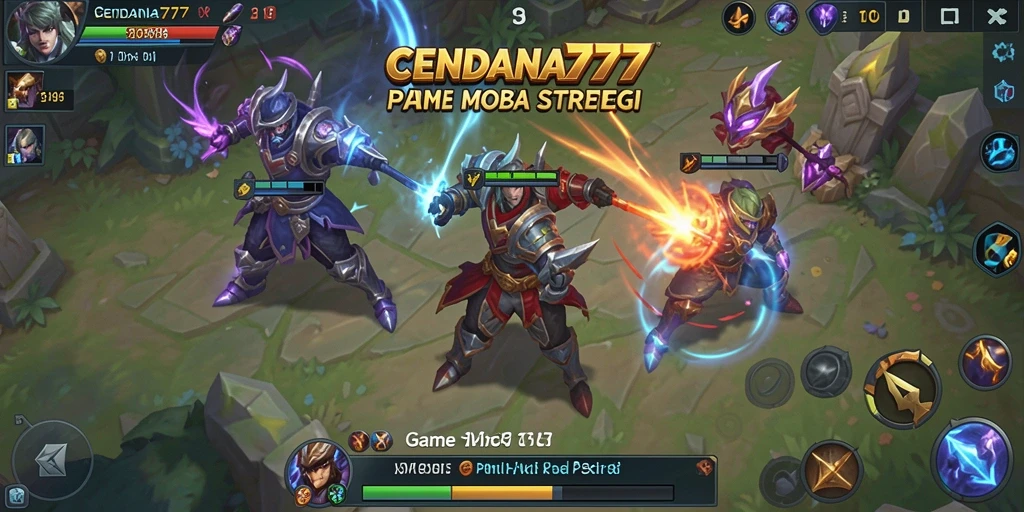 Tampilan gameplay menegangkan di arena pertarungan CENDANA777.