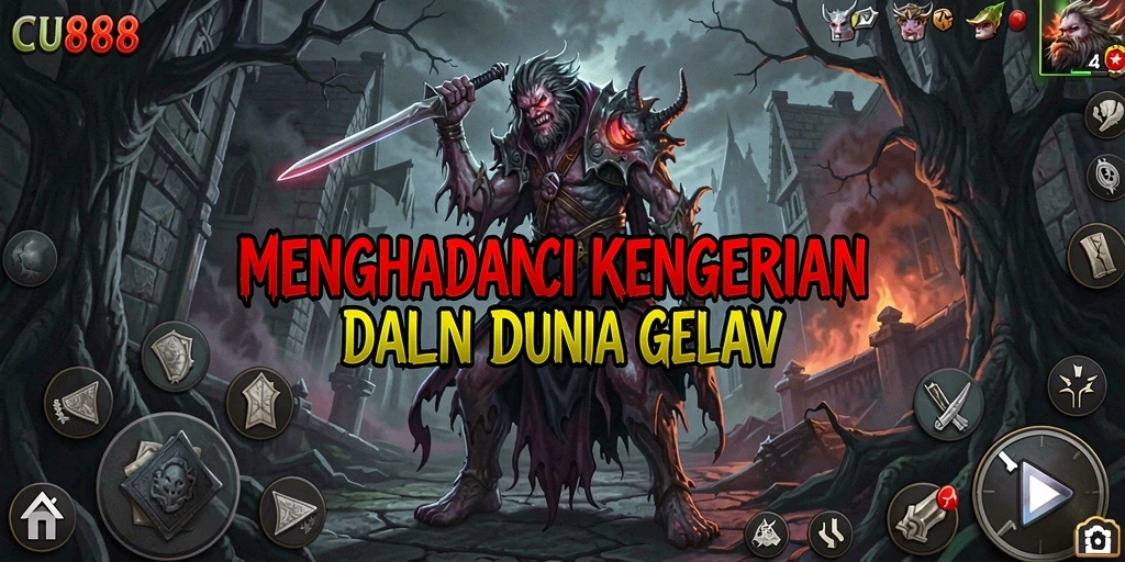 Tampilan menakutkan dalam gameplay CU888 yang membuat jantung berdebar.