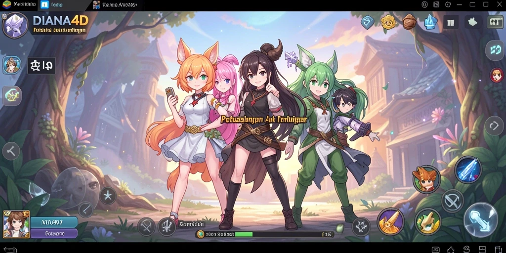 Tampilan gameplay menarik dalam dunia Anime.