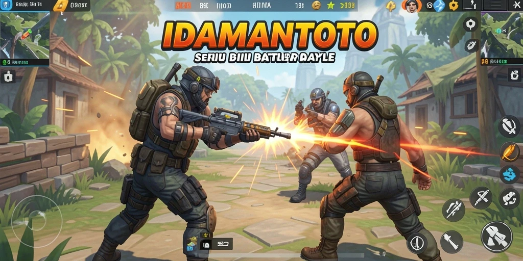 Gameplay seru dalam pertarungan Battle Royale IDAMANTOTO.