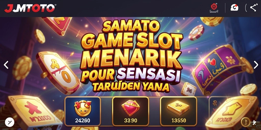 Screenshot gameplay JMTOTO menunjukkan mesin slot yang penuh warna dan interaktif.