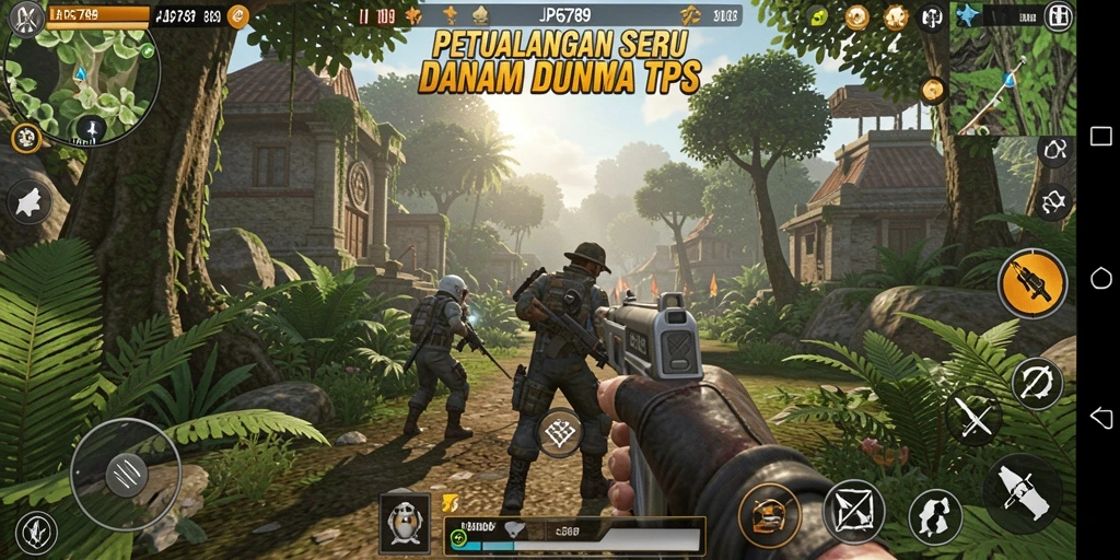 Tampilan gameplay seru dalam JP6789 dengan aksi menarik di medan perang.
