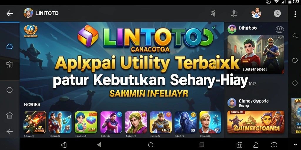 Tampilan utama LINITOTO yang sederhana dan intuitif.