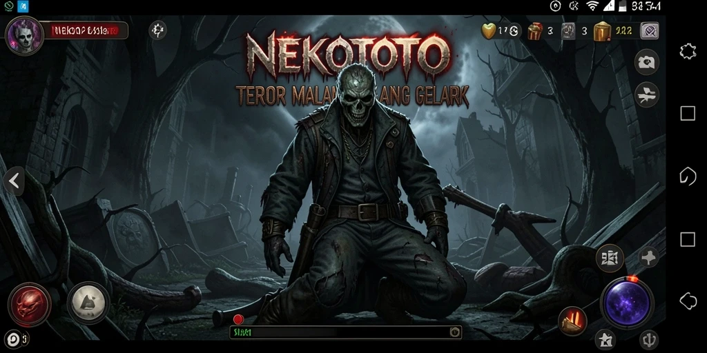Gameplay NEKOTOTO yang mencekam dengan suasana horor yang kental.
