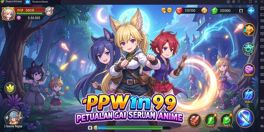 Screenshot gameplay PPWIN99 menampilkan karakter anime dalam pertempuran seru.